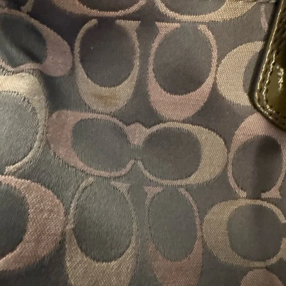 Coach Ashley Signature Sateen Large Satchel Bag Gray Khaki F18450 - Picture 15 of 15